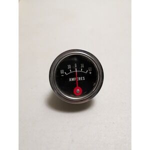 Vintage‎ Amp Gauge -60+60 Orange Needle, Made In The U.S.A.